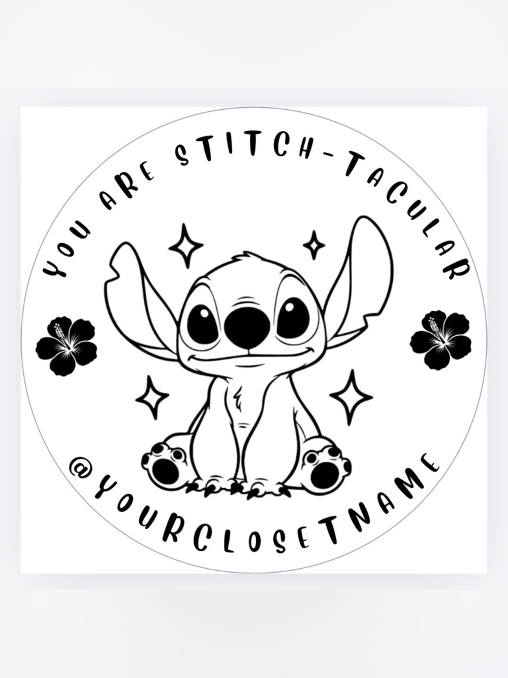 Custom Made 50count “Stitch” Stickers